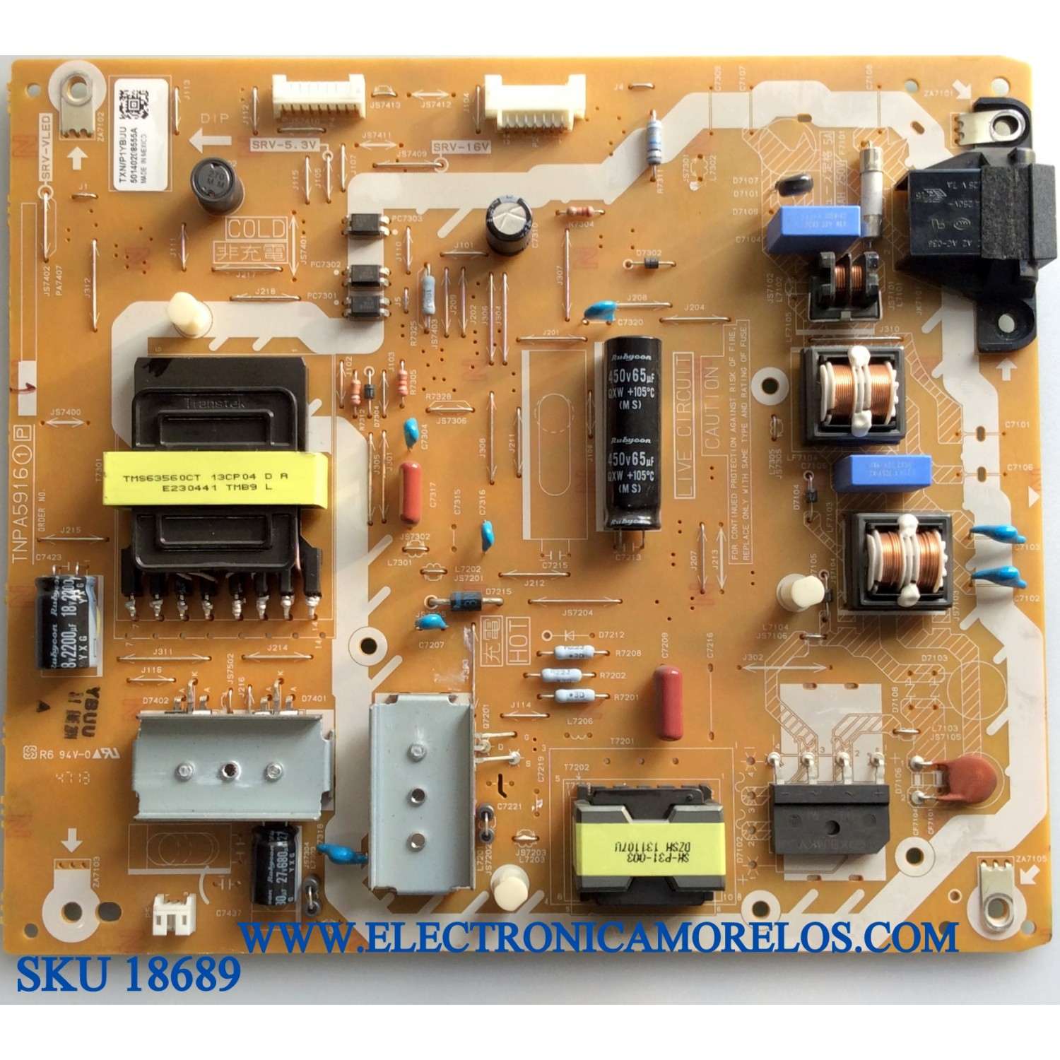 FUENTE DE PODER / PANASONIC TXN/P1YBUU / TNPA5916 / 50140442235A / MODELO TC-50A400U
